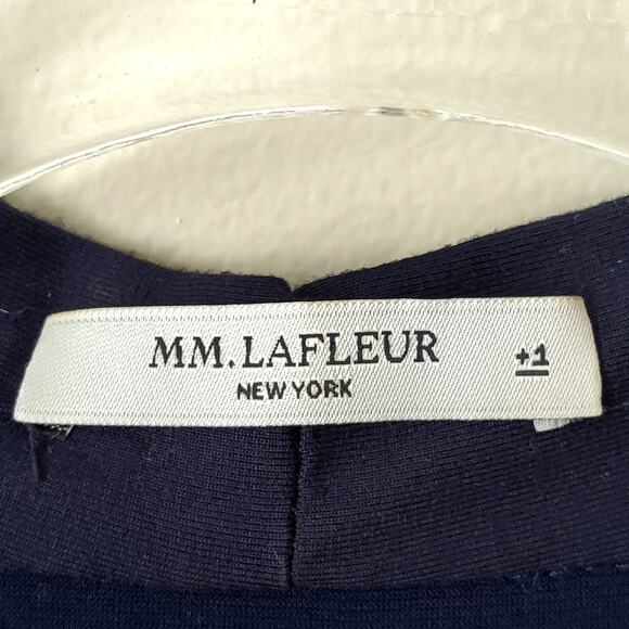 MM LaFleur Blue Stretch Jersey Casey Dress 1X Modern Bodycon Corporate Chic - Picture 5 of 12